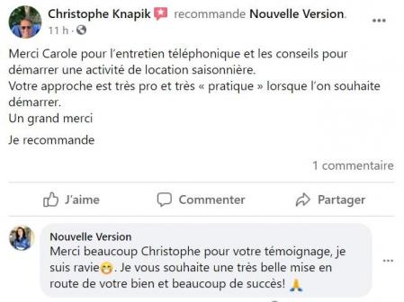 Avis client sur l accompagnement conneil en location saisonniere